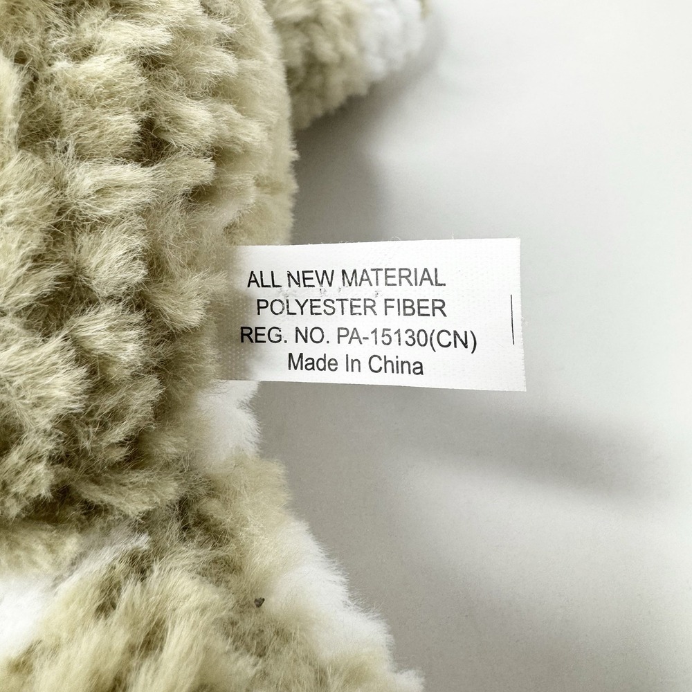 Hobby Lobby Shaggy Frog Plush Light Tan/Beige White Spotted Stuffed Animal 9" - Picture 10 of 11